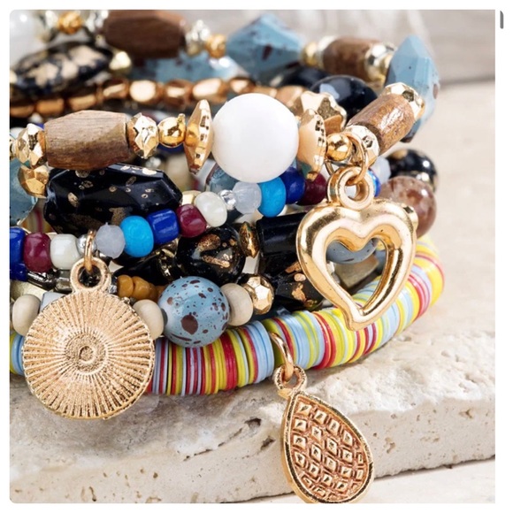 293 NEW ARRIVAL Jewelry 2 for $20💕 Trendy multi-layer beaded stretch bracelet - Picture 4 of 5